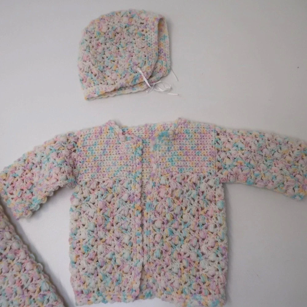 Homemade crocheted afghan baby blanket 25